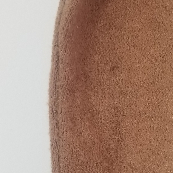 A'Reve Sweater Dress. Lace Crocheted Trim and Cowl Neck. Hem Contrast. Size S. - Picture 3 of 8